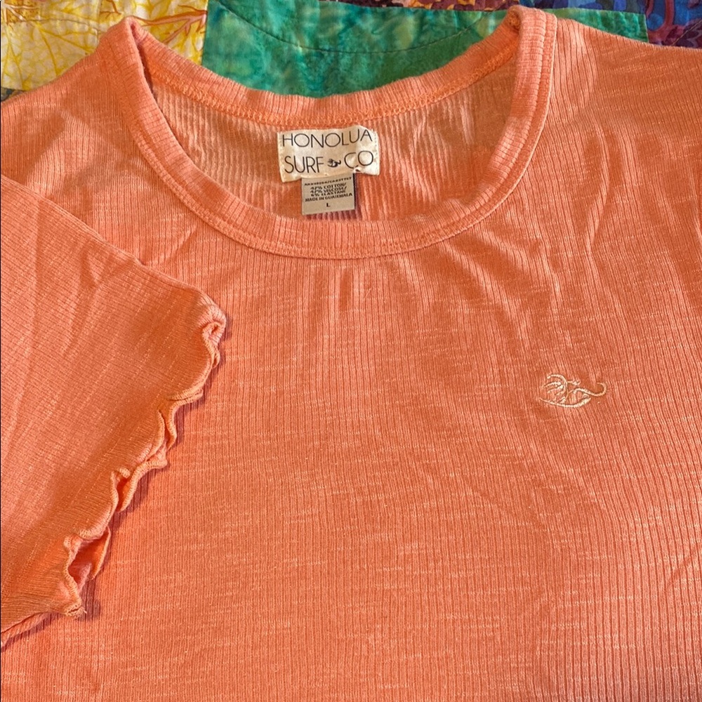 Honolua Surf Co. Coral Ruffle Sleeve Top